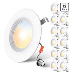 12 Pack 5/6 Inch LED Recessed Retrofit Can Lights, 5CCT Dimmable $65 each I have 2 packs