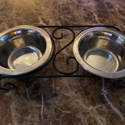 Small Double Dog Bowl Set  