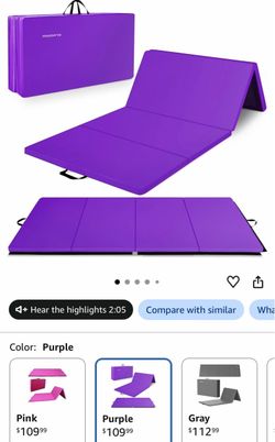 BalanceFrom Purple Folding Gymnastics Mat