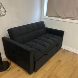 Sleeper Sofa Black Velvet