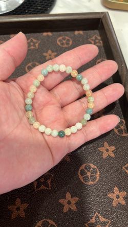 Natural Grade A Jadeite Jade Multi-Color Bracelet 6mm Genuine Jade Beads