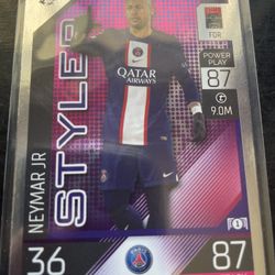 Neymar PSG Topps Match Styler Foil Card