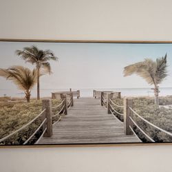 Framed Beach Wall Art 3’30” by 20”