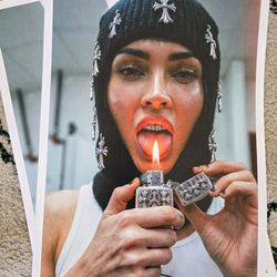 Chrome Hearts Megan Fox Print Born and raised Decor Wall 13x19 stussy