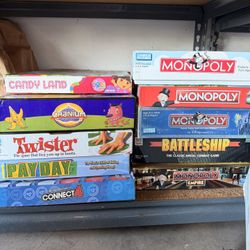 Assorted Board Games 10 Different 