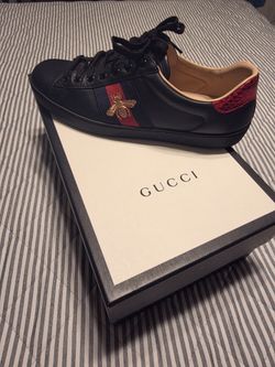 Gucci Ace Bee Sneakers Black Red Blue