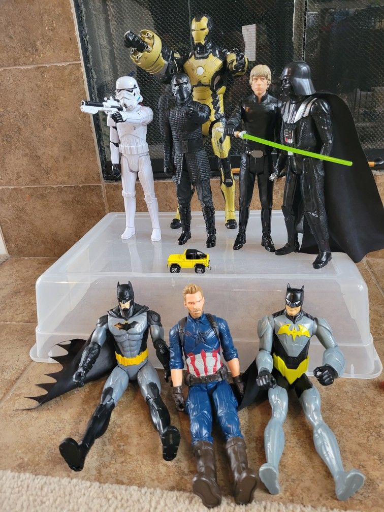 Star Wars Batman And Captain America Action Figures 