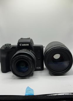Canon EOS M50 Mirrorless Camera Bundle with 2 Lenses (15-45mm & 75-300mm)