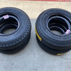 4x 8-14.5 mobile home tire with 4 rims $500