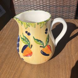 Dansk Ceramic Fruit Water Pitcher