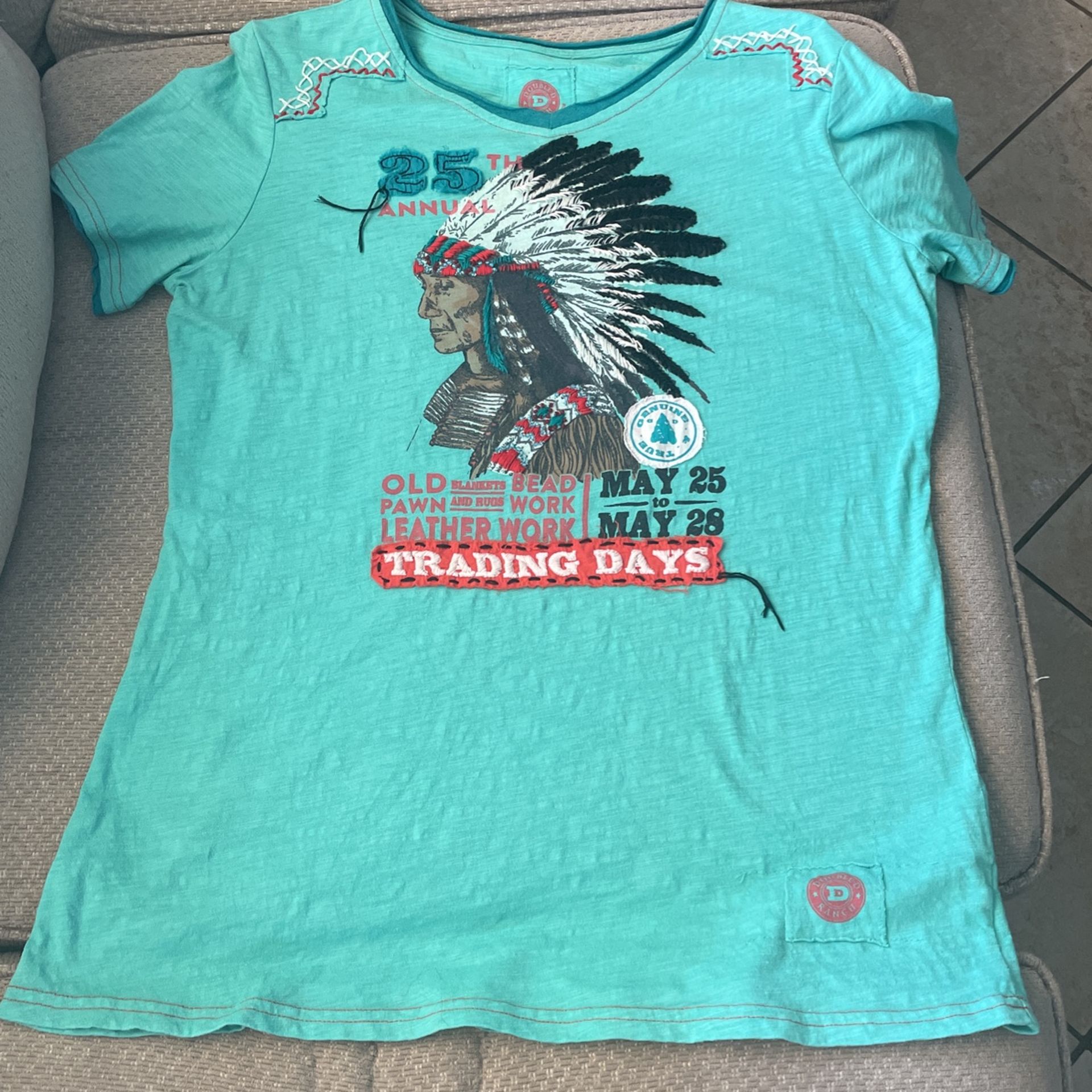 Doubled Ranch Indian Chief T shirt