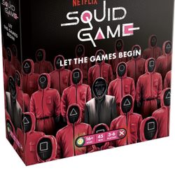 | Squid Game | Board Game | Ages 16+ | 3-6 Players | 45 Minutes Playing Time