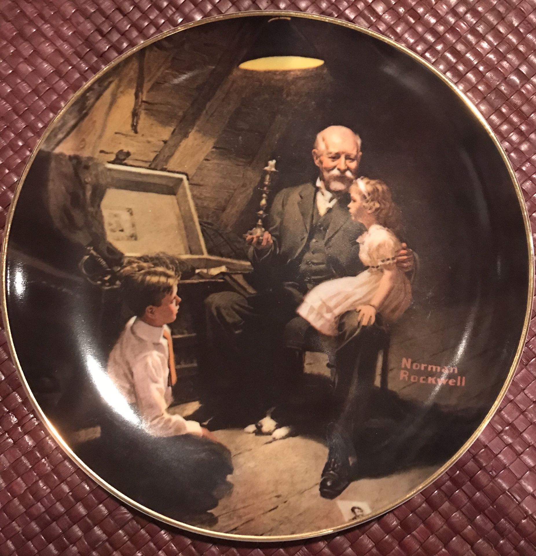 Rockwell’s “Grandpa’s Treasure Chest” Knowles plate, limited edition