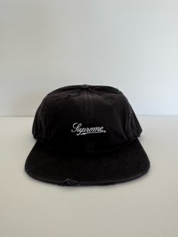Supreme distressed script 6 panel