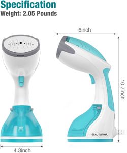 BEAUTURAL Steamer for Clothes, Handheld Garment Fabric Wrinkle Remover