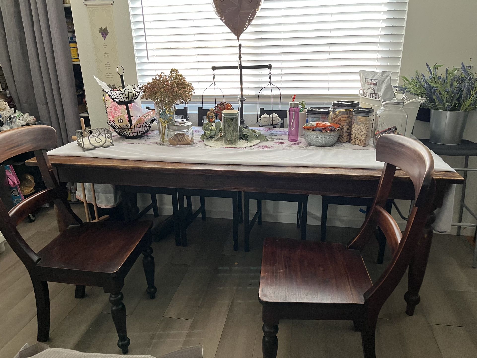 Crate & Barrel Table With 2 Chairs