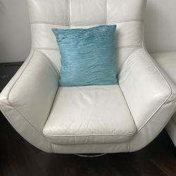 Z Gallerie Leather Swivel Chair