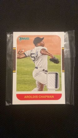 Aroldis Chapman 2021 Panini Donruss Relic Patch #87M-AC Jersey Card Yankees