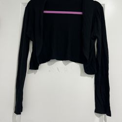 Women's Open Front Cropped Cardigan