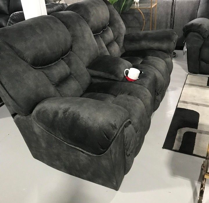 New Brand | Big Sale | Capehorn Granite Reclining Sofa And Loveseat Set | Living Room Furniture Set @ Sameday Delivery 🚚
