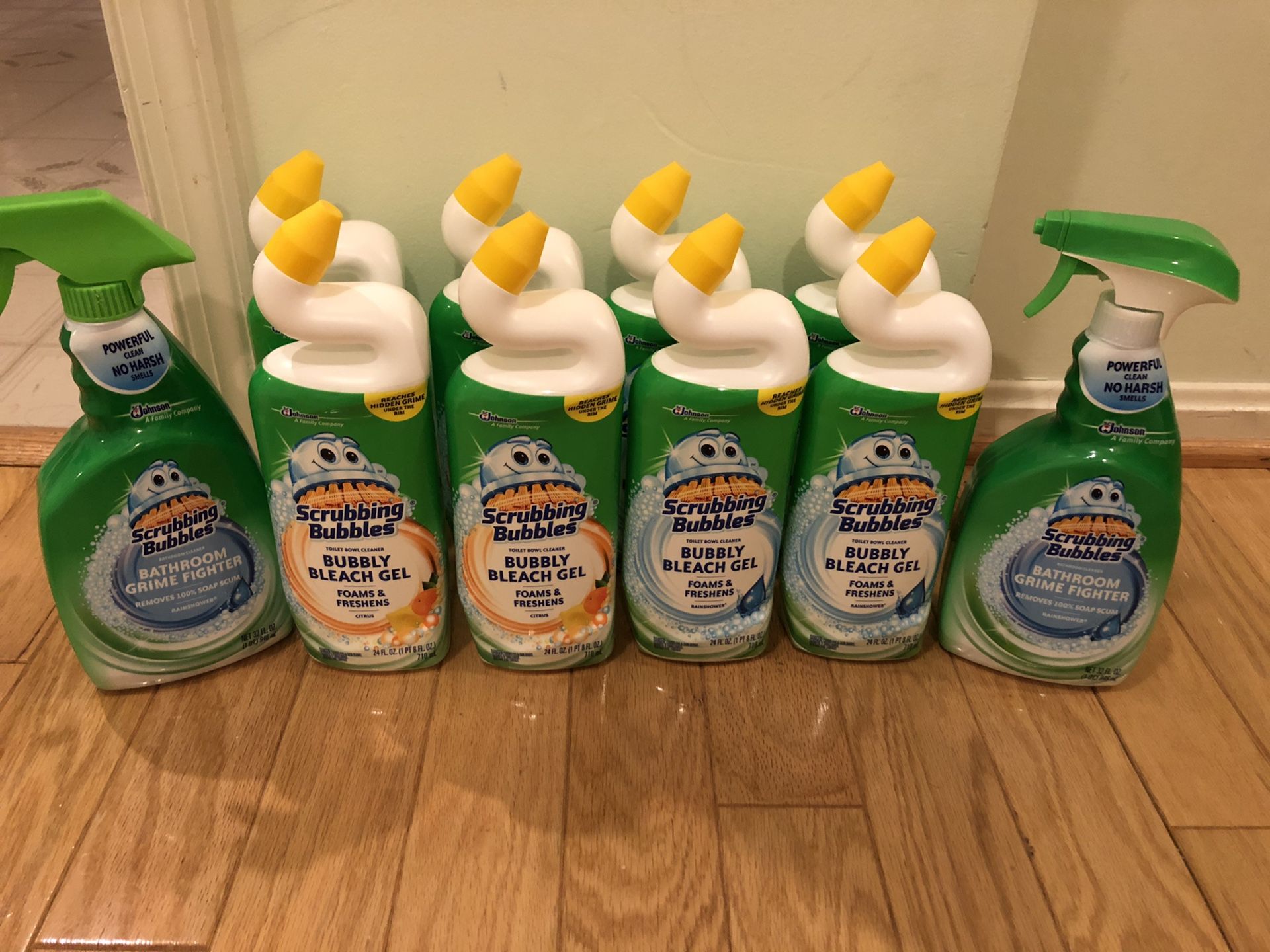8 Scrubbing bubbles toilet bowl & 2 scrubbing bubbles bathroom cleaner