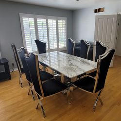 Dining table and chairs