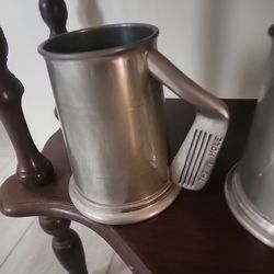 2 English Pewter Tankard
