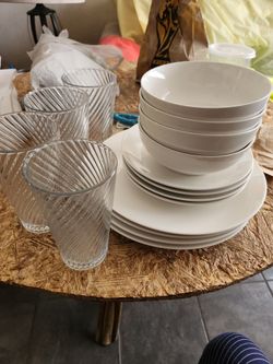 Mainstays Glazed White Dinnerset