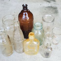 Vintage Glass Bottle Lot 