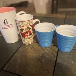 4 COFFEE CUPS - ALL FOR $12 - TWO PICS ATTACHED