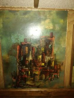 Leonard nierman 63 painting on board known as the Jackson Pollock of South America make offer