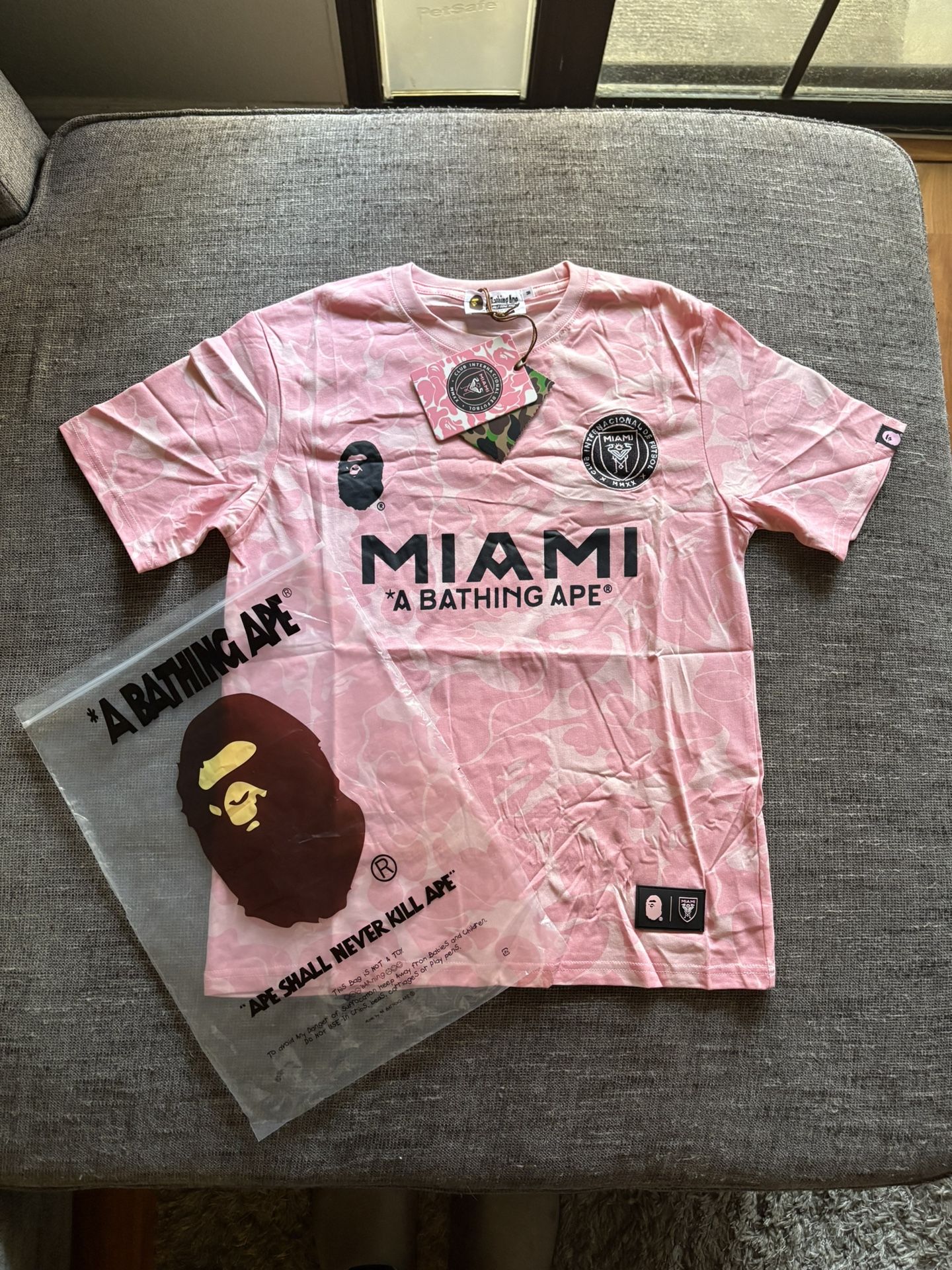 BAPE Inter Miami Camo Tee Shirt - Pink