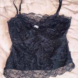 Free people lacy black tank size extra small