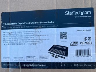  StarTech 1U Adjustable Vented Server Rack Mount Shelf - 175lbs