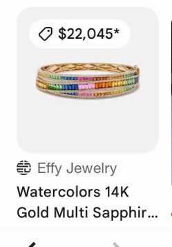 EFFY water color season   original gold set  14 k