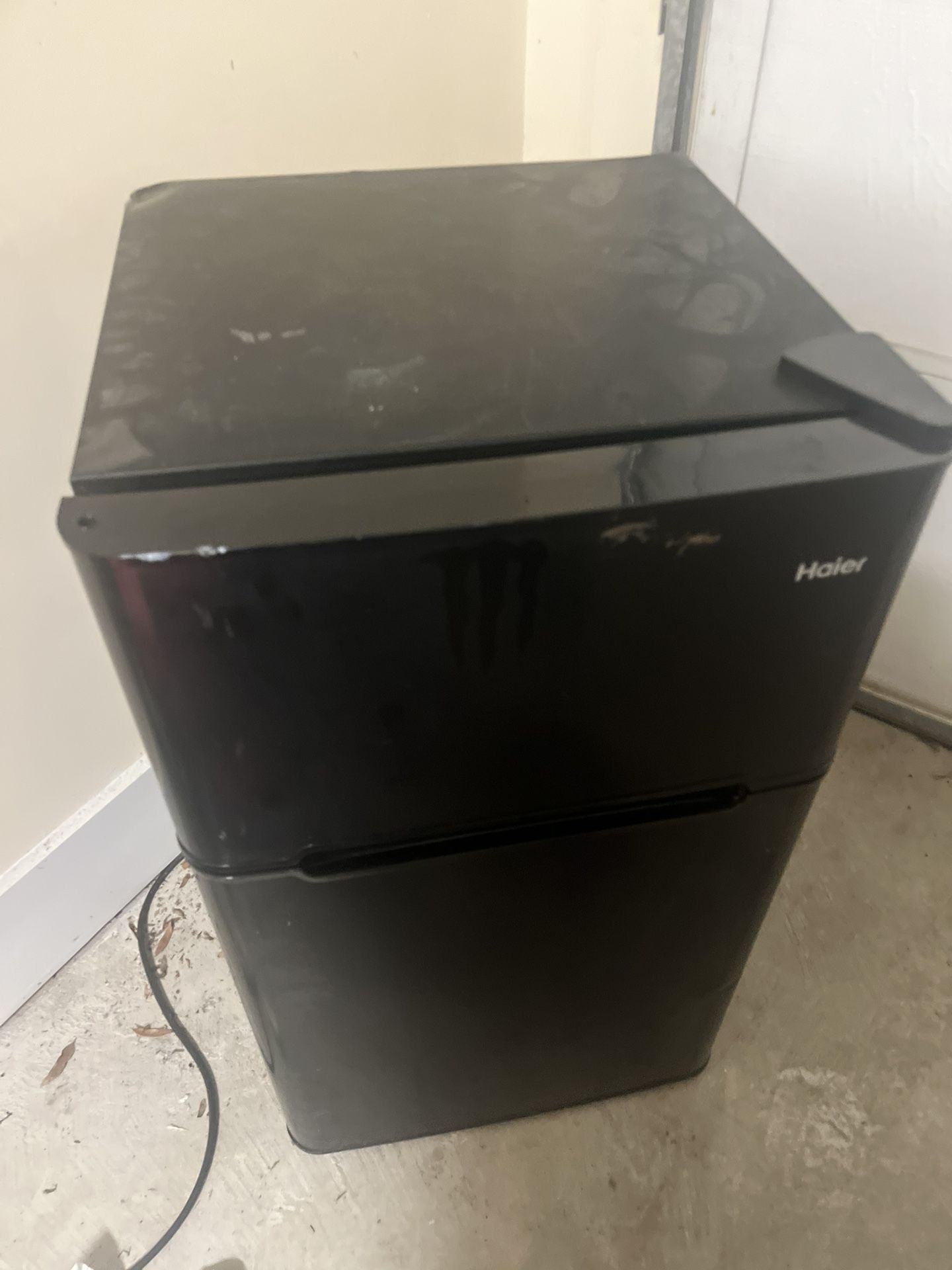 Haier mini fridge with freezer. (used)