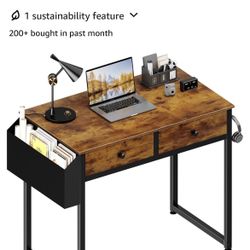 Small Wooden Desk With organization 