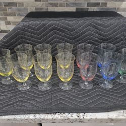 Lenox BUTTERFLY MEADOW Etched Iced Tea Pastel Glass 