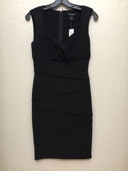 WHBM Black SL Instantly Slimming Dress, Sz 6, NWT