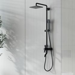 Matte Black Wall Shower Eridanus 