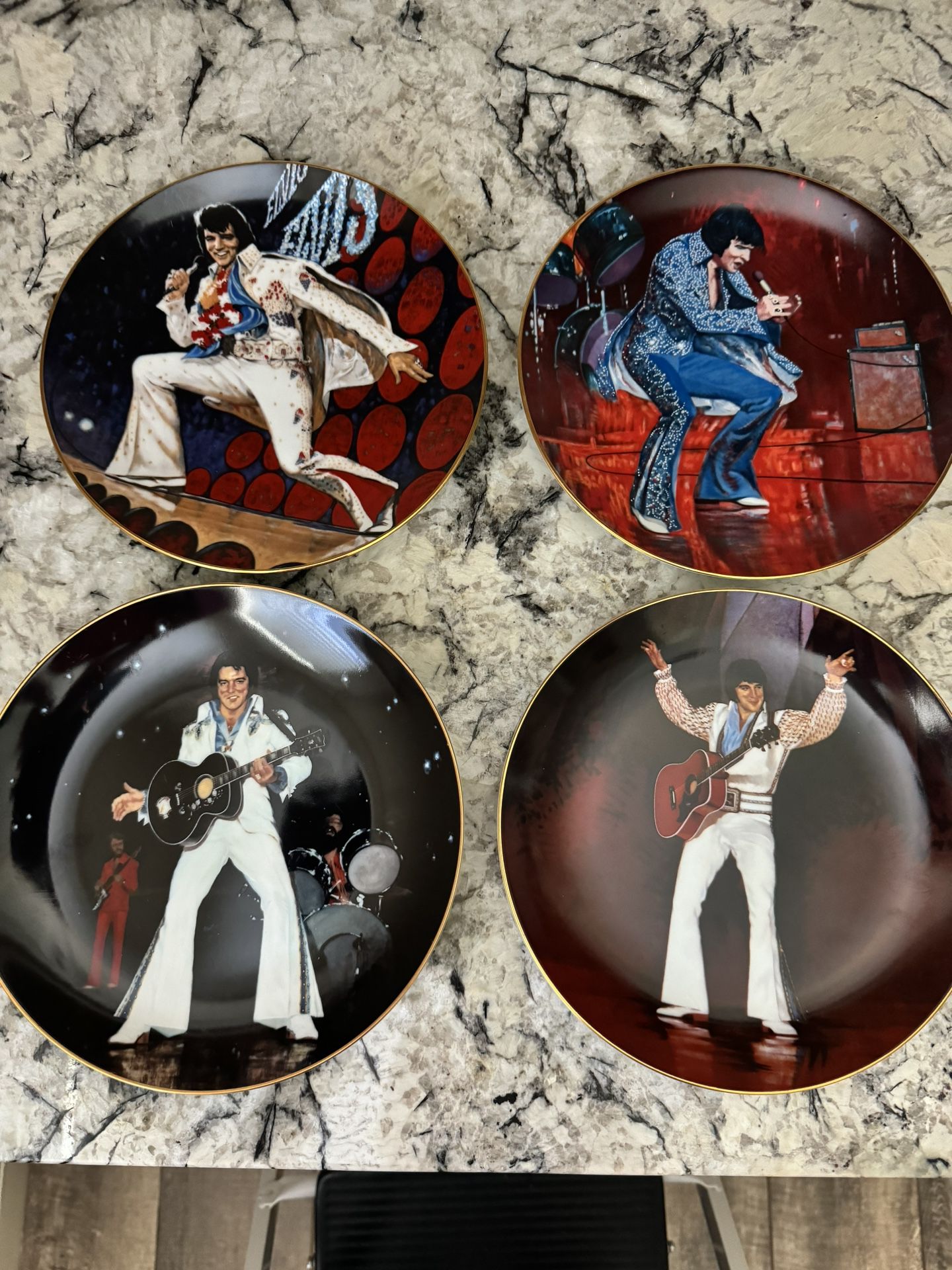 80's Elvis In Concert Limited Edition Collector Plates//Set Of 4!