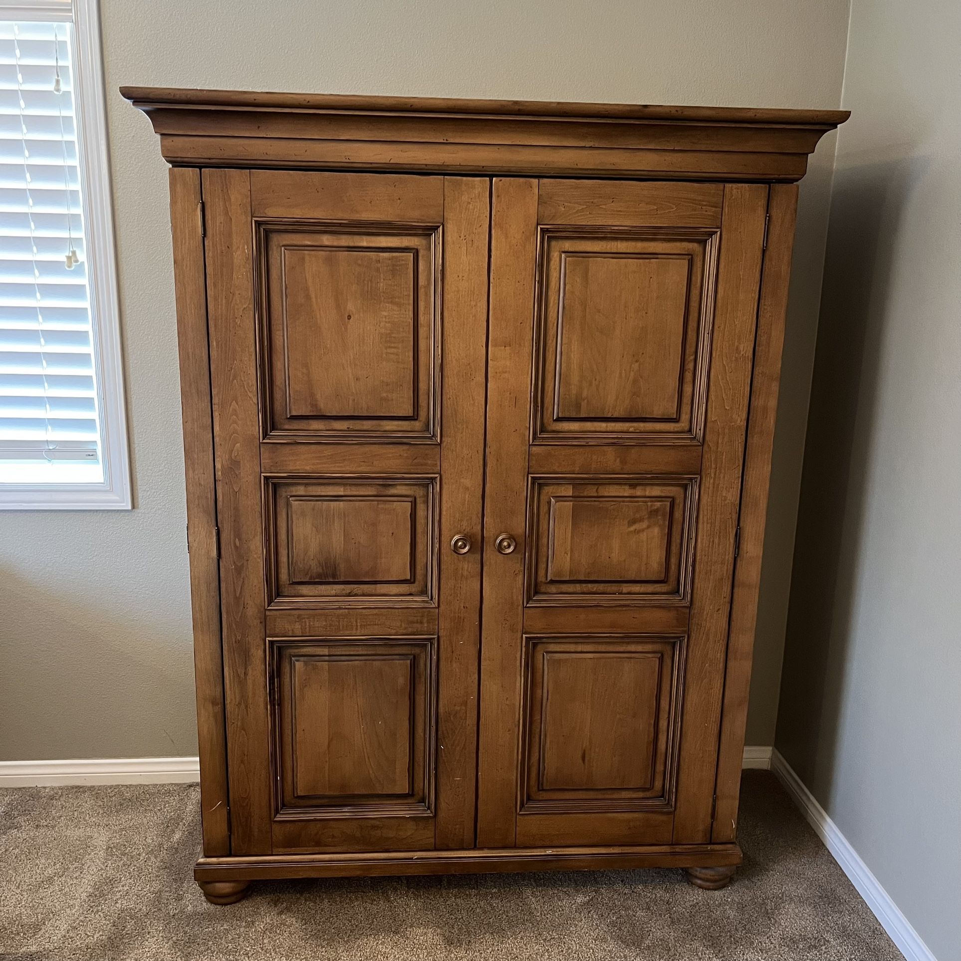 Ethan Allen Desk Armoire With Built In Power Strip
