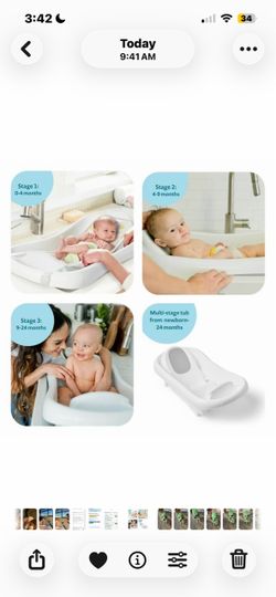 The First Years Sure Comfort Newborn to Toddler Tub, White