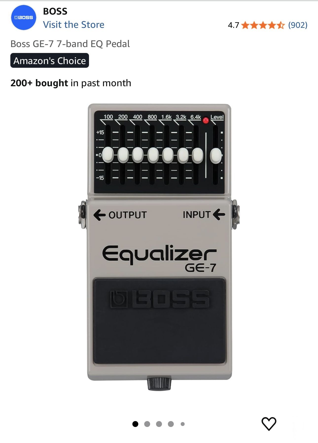 Boss GE-7 7-band EQ Pedal (Mint)