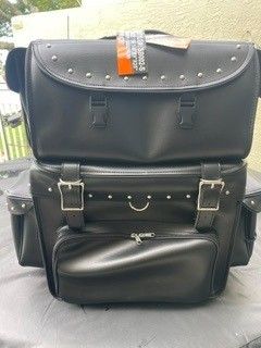 Milwaukee Leather SB002-S Large Black 2-Piece PVC Motorcycle Touring Pack – $125
