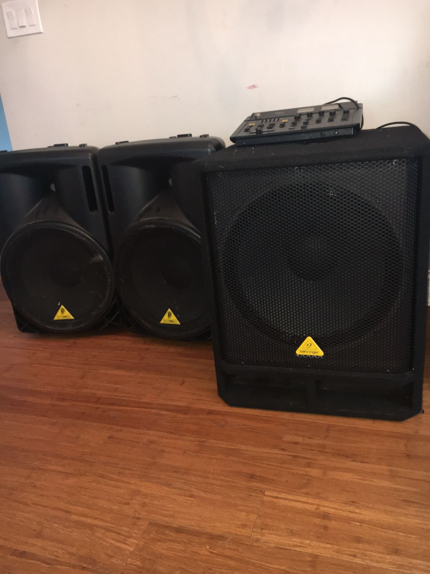 I Have 2 15 inches BERINGER Power Speakers π And. 18. Inches Power Subwoofer π
