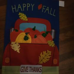 Happy Fall Garden Flag Thick