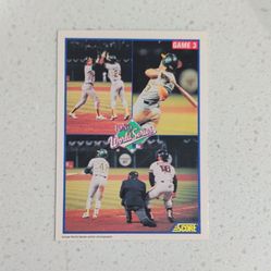 1989 World Series Game 3 Score Baseball Card