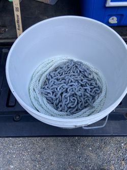 Anchor Line Rope And Galvanized Chain 