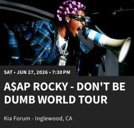 A$AP ROCKY concert ticket